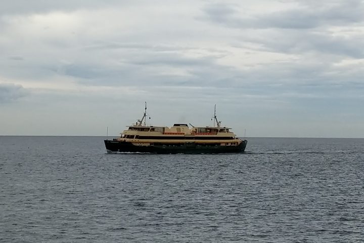 a large ship in a body of water