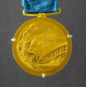 a table topped with a blue background