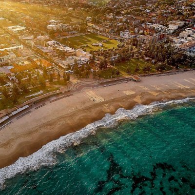 a group of people in the water