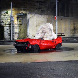 a fire truck parked in a parking lot